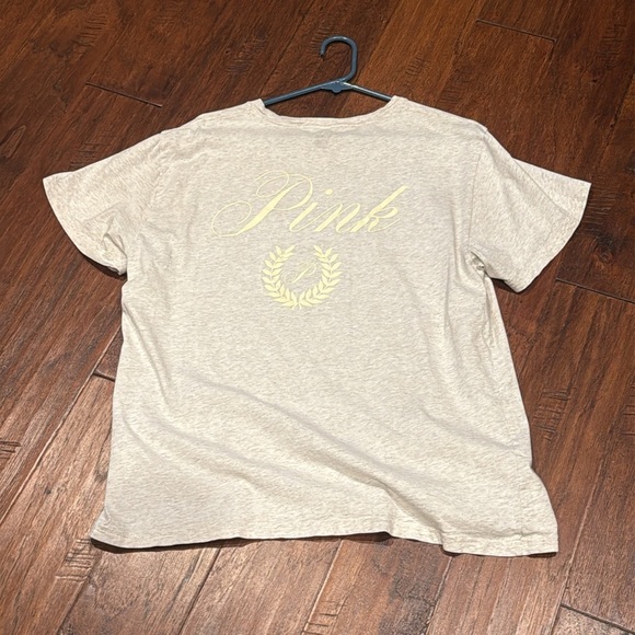 VS PINK Grayish T-Shirt with Embroidered Logo - Picture 2 of 8